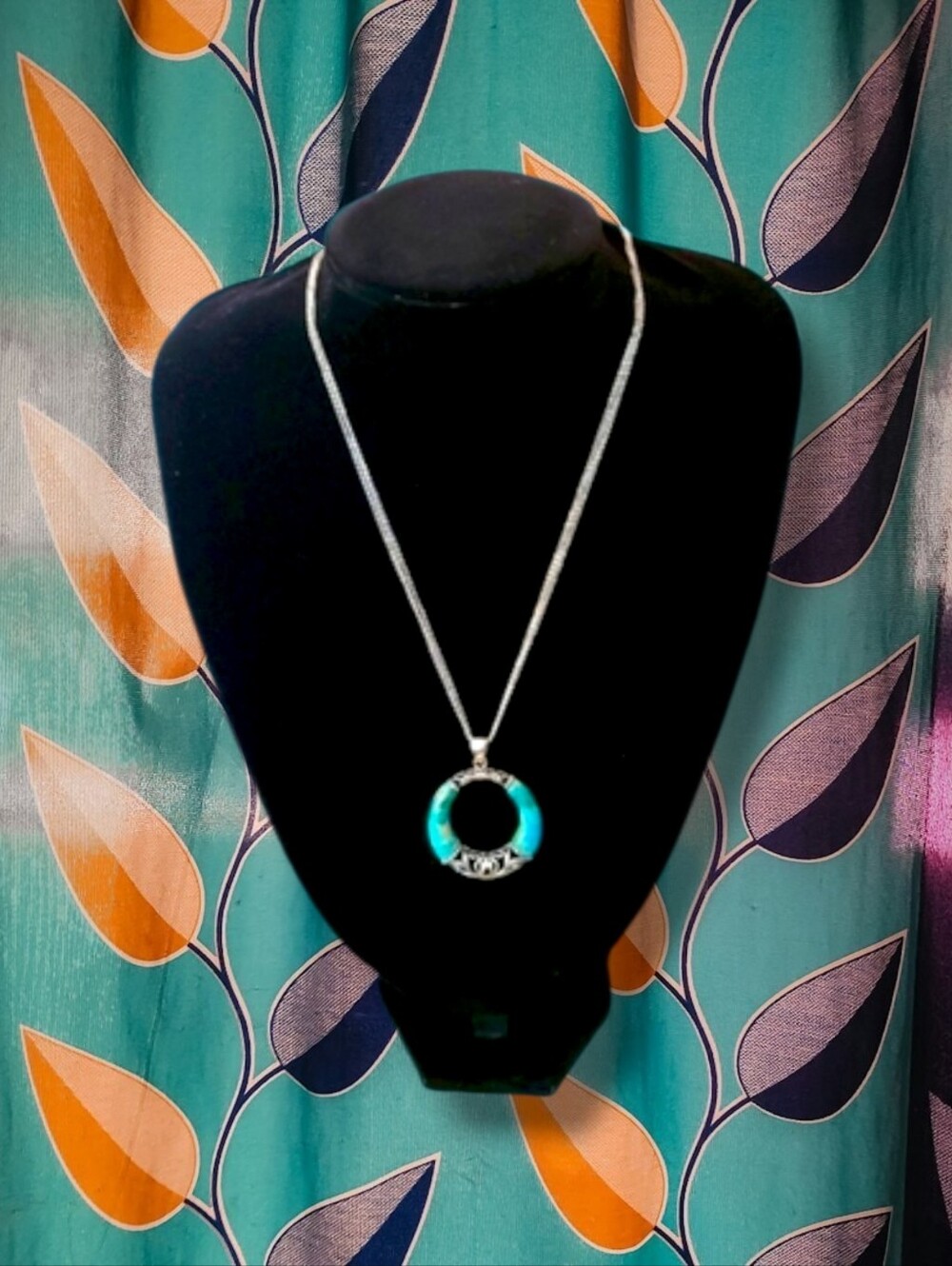 Stauer | BNIB Turquoise Bali-style Sterling Silver Pendant Necklace